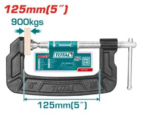 Spaustuvas TOTAL, G-formos, 125 mm, THT13151