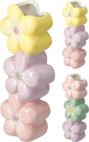 Vaza, 8 x 23 cm, gėlių dizaino, 2 skirtingų sp.