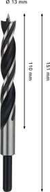 Grąžtas medienai BOSCH PRO, 13 mm x 151 mm
