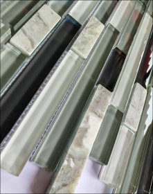 Stiklo mozaika MONA MOSAICS Tdgs005, 300 x 300 x 8 mm, 11 vnt./dėž., spl. pilkas marmuras