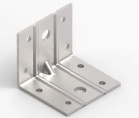 Kampas sustiprintas, su grioveliais XIDO, 50 x 50 x 40 x 2,0mm, 73612