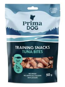 Skanėstas šunims PRIMADOG, treniravimui,  tuno kasneliai, 50g