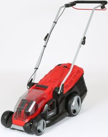 Akumuliatorinė vejapjovė EINHELL GE-CM 36/36 Li (2x4,0Ah), 36 V, pjovimo plotis 36 cm, 40 l krepšys, svoris 13,35 kg, 2 x 4,0 Ah akumuliatoriai ir pakrovėjas