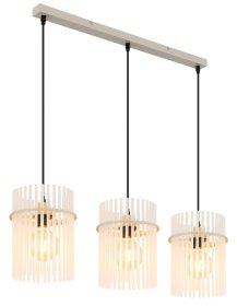 Pakabinamas šviestuvas GLOBO Gorley, E27, 3 x 60W, 230V, matinės smėlio spalvos, reguliuojamas aukštis, 800 x 200 x 1400 mm, 15698-3HB