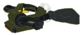 Akumuliatorinis juostinis šlifuoklis HERVIN BATTERY PLST-839, 20 V, 6 greičiai, 76x457 mm, 120-350 m/min,  be akumuliatoriaus ir kroviklio