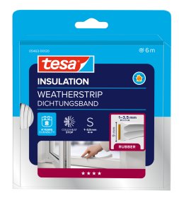 Sandarinimo juosta TESA, balta, E profilis, 6m x 9mm x 3,5mm