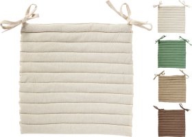 Pagalvėlė kėdei, 40 x 40 cm, 4 skirtingos spalvos,  80 % medvilnės ir 20 % poliesterio