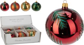 Eglutės žaisliukas, stiklas, 4 skirtingos sp., skersmuo 10 cm