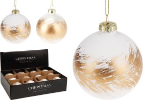 Eglutės žaisliukas, stiklas, 2 skirtingos sp., skersmuo 8 cm