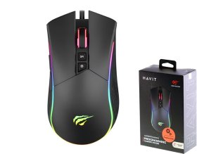 Laidinė žaidimų pelė HAVIT G-NOTE MS1001, laido ilgis 1,6 m, programuojami 7 mygtukai, 4800 DPI