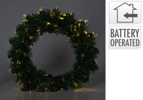 Kalėdinė LED dekoracija Vainikas, skersmuo 50 cm, be baterijų