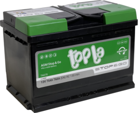Akumuliatorius TOPLA AGM STOP & GO 12 V, 70 Ah, 760 A, EN760A