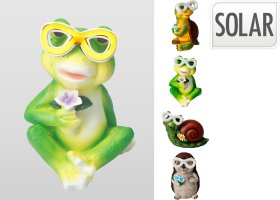 Sodo dekoracija Sodo gyvūnai, su akiniais, šviečiančiomis akimis, įvairių sp., 4 skirtingų dizainų