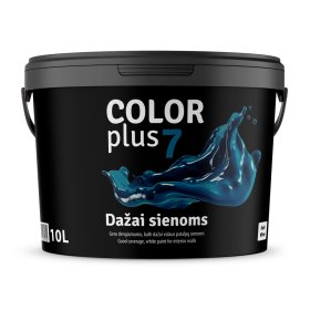 Vandeniniai vidaus dažai COLOR PLUS 7, 10 l, balti, matiniai, sienoms ir luboms