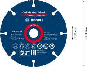 Pjovimo diskas BOSCH GWS 12V-76, 76 x 10 x 1 mm