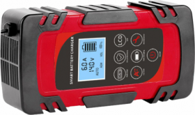 Akumuliatoriaus įkroviklis ALBURNUS DFA-42, 12V/24V, iki 120 Ah, įtampos srovė 8A, su LCD ekranu, išmanusis, tinka švino-rūgštiniams, GEL ir AGM tipo akum.
