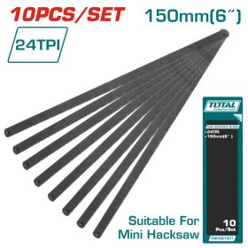 Pjūklo metalui geležtė TOTAL, Mini, 65 Mn, 152mm, 24T, 10 vnt. TMHSB1501