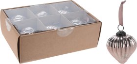 Eglutės žaisliukas, stiklinis, rožinės sp., 8 x 8 x 8 cm