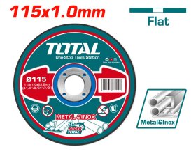 Abrazyvinis metalo pjovimo diskas TOTAL, 115x1,0x22 mm, TAC2101151