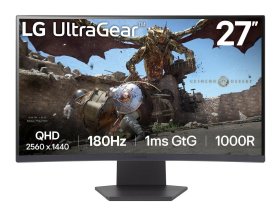 Monitorius LG UltraGear 27GS60QC-B, 27", VA lenktas (Curved), 180 Hz, 1 ms