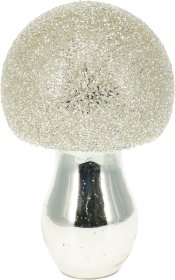 Dekoracija Grybas, stiklas, sidabro sp., 13 x 13 x 20 cm