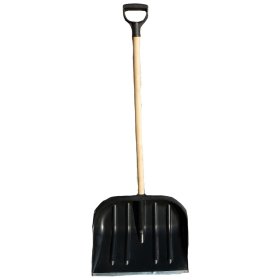 Sniego kastuvas, medinis kotas su plastikiniu porankiu, metalinė juosta, plotis 47 cm