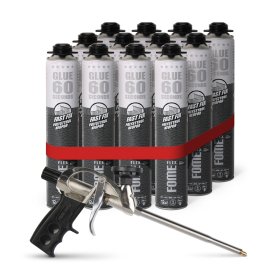 Klijuojančios putos FOME FLEX 60 Seconds Fast Fix, All Season, 750ml (12 vnt) + pistoletas