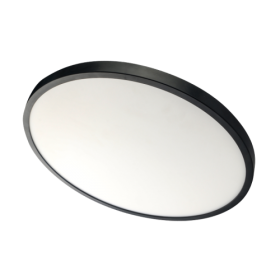 Lubinis LED šviestuvas TOPE TRENT, 38W, 3347lm, 4000K, IP20, 400x25 mm, apvalus, juodos sp.
