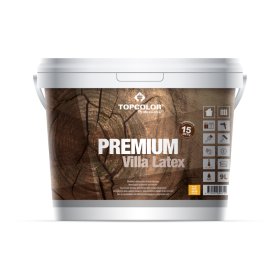 Medienos fasado dažai TOPCOLOR Premium ViLLa Latex, 9 L, Geltona  spaLva