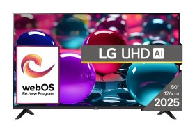 Televizorius LG 50UA73003LA 50", LED LCD, webOS, Smart TV, juodos sp.