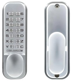 Mechaninė kodinė spyna CODELOCKS CL155, priekinė plokštelė 141 x 41 mm, poliruoto žalvario sp.