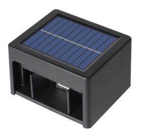 Lauko šviestuvas sieninis SUNLUX, su saulės elementais, IP44, 95x80x61 mm, veikimo laikas: 8-10 val., 8120