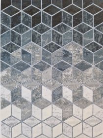 Kilimas ARGENTUM, 160 x 230 cm, 100% polipropilenas, pilkos/mėlynos sp., Belgija, 634886656040