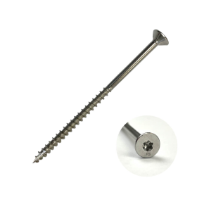 Konstrukciniai medsraigčiai FASTSHIFTER FT TWISTER, 5 x 90 mm, A2 nerūd. plieno, vaškuoti, 200 vnt., TORX25