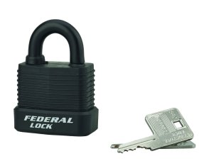 Pakabinama spyna THIRARD, 2 raktai, laminuotas plienas, plastikinis korpusas, spl. juoda, 45 mm, 293990