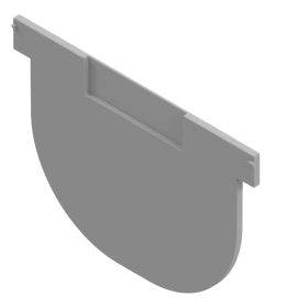 Galinė sienelė ACO Easyline 855209, pilka