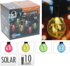 LED girlianda SOLAR, pakabinama, 10 vnt. lempučių