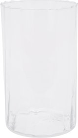 Vaza, stiklas, cilindro formos, 13 x 13 x 22 cm
