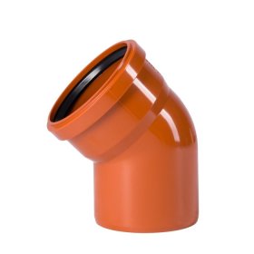 Alkūnė lauko kanalizacijai MAGNAPLAST KG, 110 mm, 45 °, 023201003