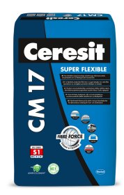 Plytelių klijai CERESIT CM17 SUPER FLEXIBLE  vidaus ir išorės darbams, 25 kg