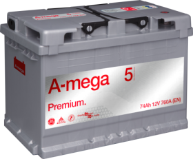 Akumuliatorius A-MEGA PREMIUM 12 V, 74 Ah, 760 A, EN