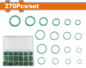 Sandarinimo žiedų rinkinys WADFOW, O tipo, spl. žalia, 270 vnt., WJQ2B01