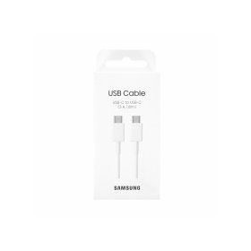 Įkrovimo laidas SAMSUNG, Type-C į Type-C, 3A, 1.8m kabelis, baltos sp., EP-DX310JWEGEU