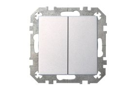 Jungiklis LIREGUS Epsilon Profi Line, 2 klavišų, įleidžiamas, metalo sp., spyruokliniai pajungimo kontaktai, IJ5.10-203-01.E/Mt 