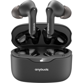 Įkraunamos belaidės ausinės TOZO Anybuds Pro, TWS, Bluetooth 5.3., bendras veikimo laikas su įkrovimo dėklu ANC OFF - 25 val., juodos sp., A00E5