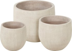 Lauko vazonas, baltos sp., 37 x 37 x 32 cm.