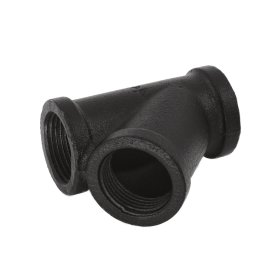 Dekoratyvinė jungtis RUSTICLINE, 3/4", skersmuo 25 mm, 3 skylės, 45°, RT-66, juodos sp