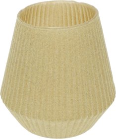 Žvakidė, arbatinei žvakutei, stiklas, smėlinės sp, aukštis 14 cm