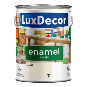 Universali akrilinė emalė LUXDECOR, 2,2 l, (07) vanilinis kremas, matinė, vandens pagrindu