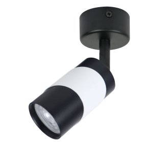 Kryptinis šviestuvas BALTIK GAISMA PRD-G0019-1, S-BK S-WH, GU10, 60x60x170 mm, baltos juodos sp.